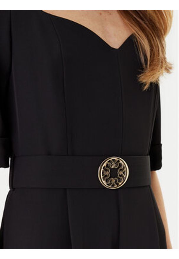 Rinascimento Kombinezon CFC0125323003 Czarny Wide Leg. Kolor: czarny. Materiał: syntetyk