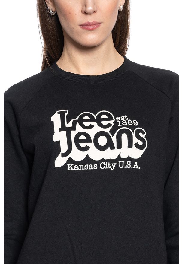 Lee - LEE GRAPHIC CREW SWS DAMSKA BLUZA KLASYCZNA BLACK L53TTX01 112112530. Styl: klasyczny