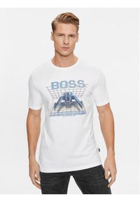 BOSS T-Shirt Teenter 50503551 Biały Regular Fit. Kolor: biały. Materiał: bawełna
