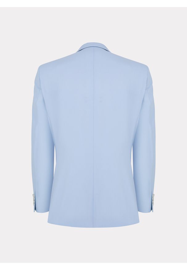 Pako Lorente - PAKO LORENTE - Błękitna wełniana marynarka garniturowa. Kolor: niebieski. Materiał: wełna. Wzór: gładki. Styl: młodzieżowy
