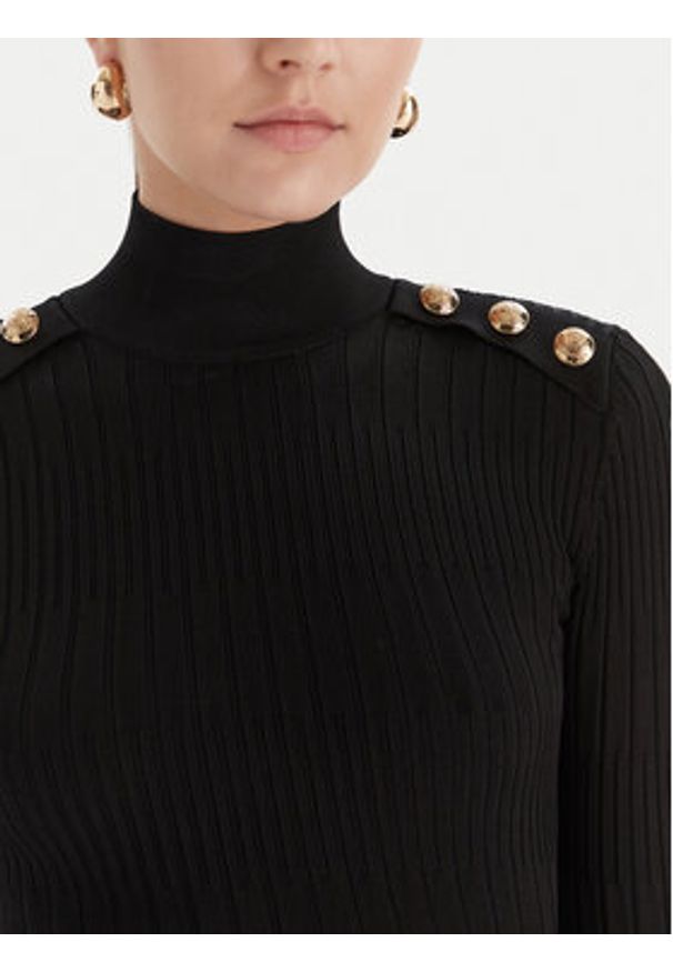 Marciano Guess Sukienka dzianinowa 5BGK52 5881Z Czarny Slim Fit. Kolor: czarny. Materiał: wiskoza