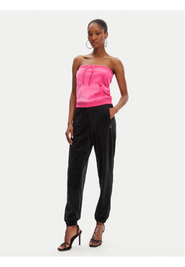 Juicy Couture Top Heritage JCGCT125023 Różowy Slim Fit. Kolor: różowy. Materiał: bawełna