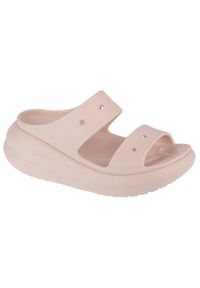 Klapki damskie Crocs 2076706UR. Kolor: różowy. Materiał: guma, syntetyk, materiał. Styl: sportowy