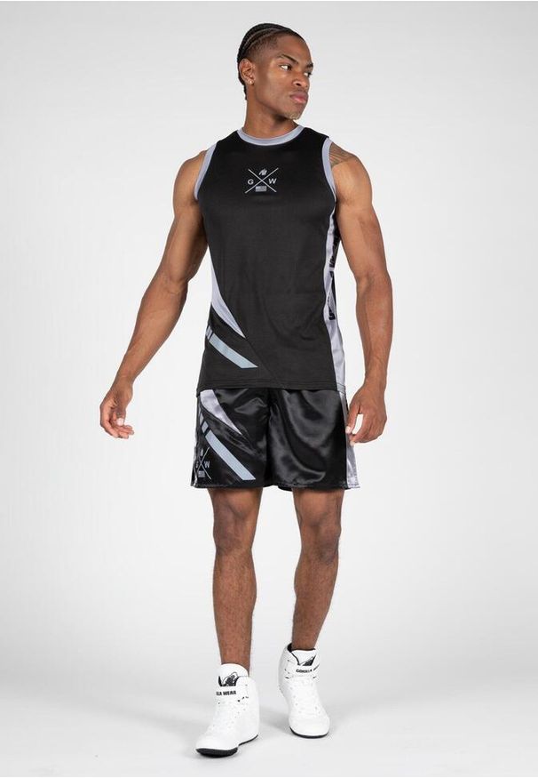 GORILLA WEAR - Hornell Top bez rękawów - Czarny/Szary. Kolor: szary. Długość rękawa: bez rękawów