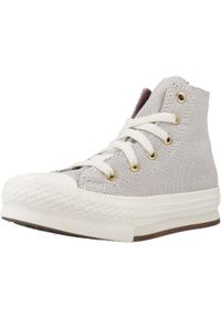 Converse - Kapcie CONVERSE CHUCK TAYLOR ALL STAR EBA LIFT HI Brązowy. Okazja: na co dzień. Kolor: brązowy. Materiał: tkanina. Model: Converse All Star