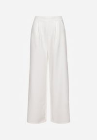 Renee - Białe Szerokie Spodnie w Eleganckim Stylu Hanessame. Kolor: biały. Styl: elegancki #8