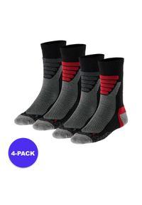 XTREME - Skarpety turystyczne unisex – Multi czarne – 4 pary. Kolor: czarny. Materiał: elastan, poliamid. Sport: narciarstwo