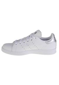 Adidas - Buty adidas Stan Smith W EF6854 białe srebrny. Okazja: na co dzień. Zapięcie: pasek. Kolor: biały, wielokolorowy, srebrny. Materiał: skóra. Wzór: kropki, paski. Model: Adidas Stan Smith #2