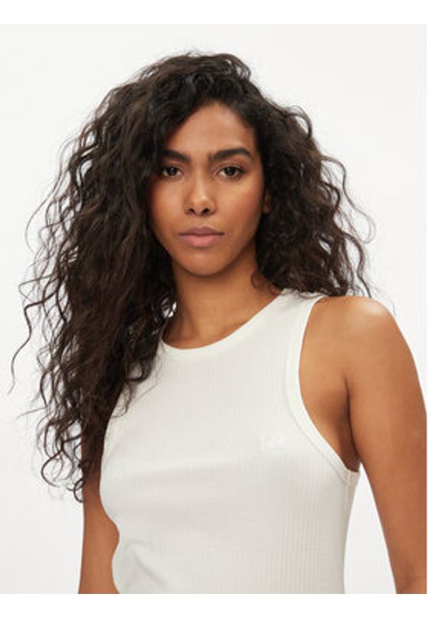 Lee Top 112350212 Écru Slim Fit. Materiał: bawełna