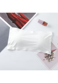 Intica - Top usztywniany bez ramiączek do codziennych i eleganckich stylizacji Snezha. Kolor: biały. Materiał: tkanina