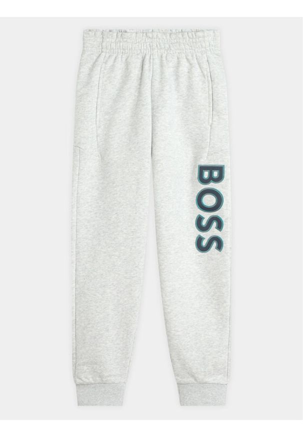 BOSS - Boss Spodnie dresowe J50751 D Szary Regular Fit. Kolor: szary. Materiał: bawełna