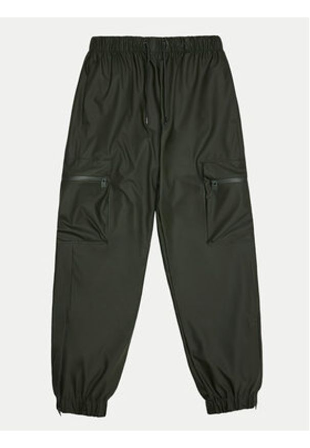 Rains Spodnie przeciwdeszczowe Cargo Rain Pants Regular W3 18850 Zielony Regular Fit. Kolor: zielony. Materiał: syntetyk