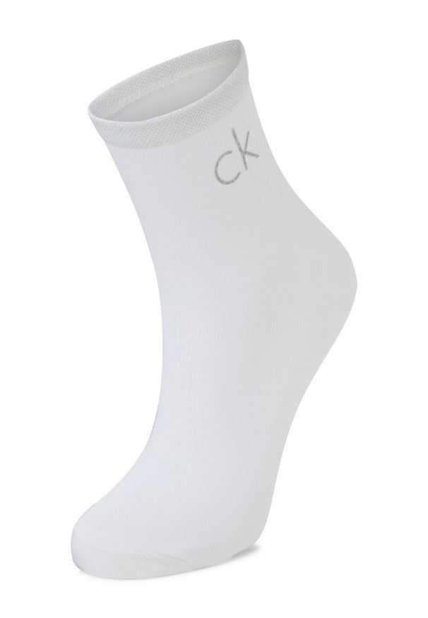 Calvin Klein Skarpety w 2-paku Kobiety Modal biały jednolity, 39-42. Kolor: biały. Materiał: dzianina. Wzór: jednolity