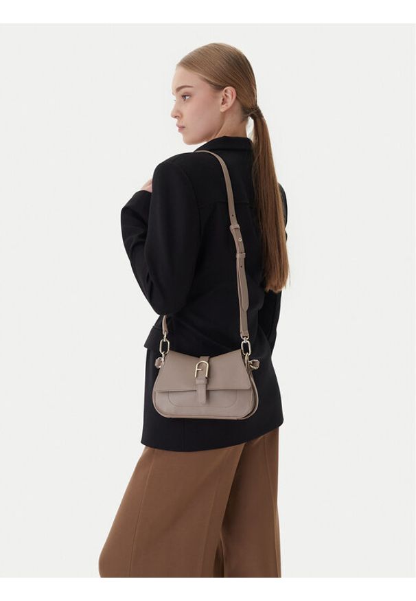 Furla Torebka Flow WB01032-BX2045-1257S-1007 Beżowy. Kolor: beżowy. Materiał: skórzane