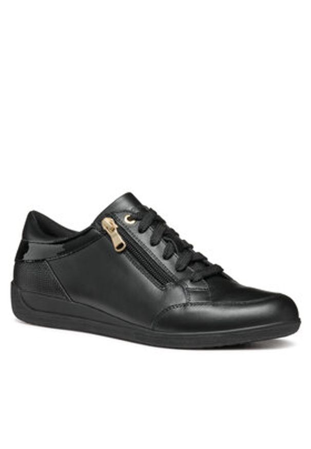 Geox Sneakersy D Myria D4668D 08502 C9999 Czarny. Kolor: czarny. Materiał: skóra