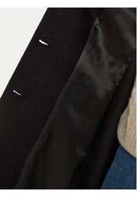 United Colors of Benetton - United Colors Of Benetton Płaszcz wełniany 28HFDN069 Czarny Regular Fit. Kolor: czarny. Materiał: wełna, syntetyk #4
