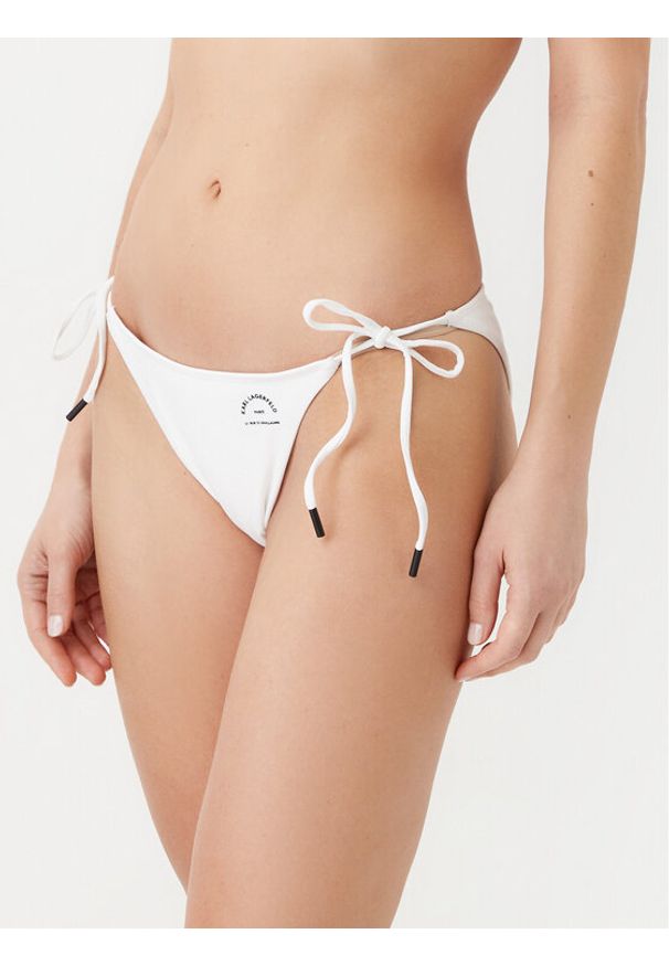 Karl Lagerfeld - KARL LAGERFELD Dół od bikini A1W46099 Biały. Kolor: biały. Materiał: syntetyk