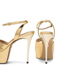 Nine West Sandały CHANDA ZL23031CC Złoty. Kolor: złoty. Materiał: skóra #2