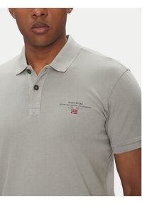 Napapijri Polo Elbas NP0A4GB4 Szary Regular Fit. Typ kołnierza: polo. Kolor: szary. Materiał: bawełna #5