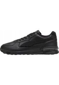 Puma - Męskie Skórzane Buty Sportowe Graviton SL 2. Kolor: czarny. Materiał: skóra. Sport: turystyka piesza