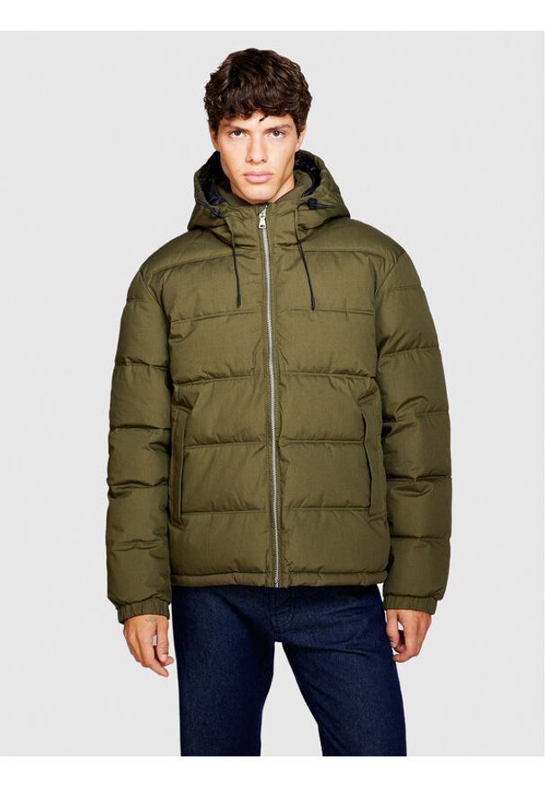 Sisley Kurtka zimowa 23VFSN02J Zielony Regular Fit. Kolor: zielony. Materiał: bawełna, syntetyk. Sezon: zima