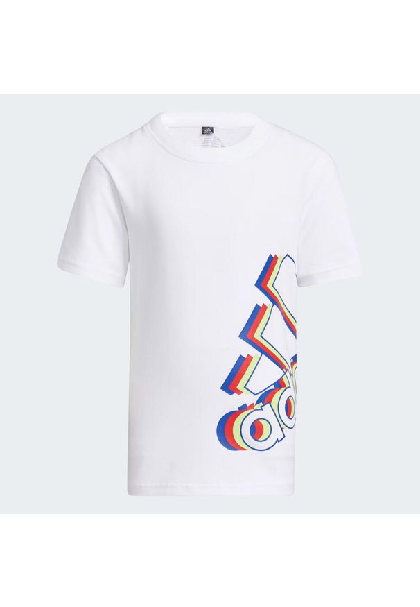 Koszulka + spodenki komplet dziecięcy Adidas Logo bawełniany. Kolor: czarny. Materiał: bawełna, poliester