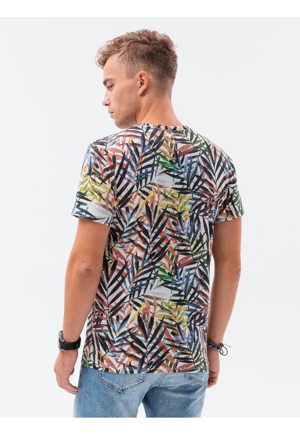 Biały t-shirt Ombre Clothing z nadrukiem, klasyczny