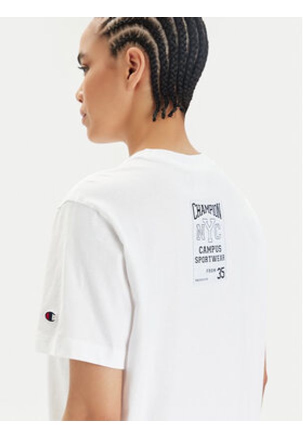 Champion T-Shirt 117207 Biały Oversize. Kolor: biały. Materiał: bawełna