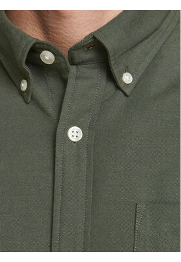 Jack & Jones Koszula 12182486 Zielony Slim Fit. Kolor: zielony. Materiał: bawełna