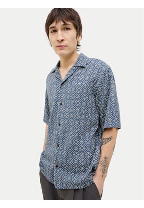 Jack & Jones Koszula Bluvincent 12273289 Niebieski Relaxed Fit. Kolor: niebieski. Materiał: bawełna