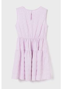 Mayoral sukienka dziecięca kolor fioletowy mini rozkloszowana. Kolor: fioletowy. Typ sukienki: rozkloszowane. Długość: mini #2