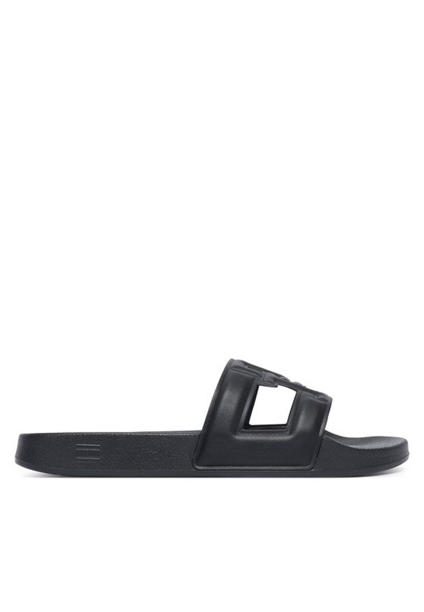 TOMMY HILFIGER - Tommy Hilfiger Klapki Monogram Pool Slide FW0FW09424 Czarny. Kolor: czarny. Materiał: skóra