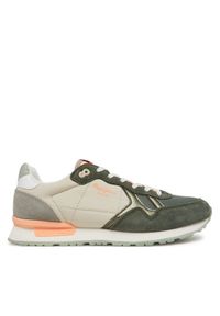 Pepe Jeans Sneakersy Brit Camp W PLS40038 Zielony. Kolor: zielony. Materiał: skóra, zamsz