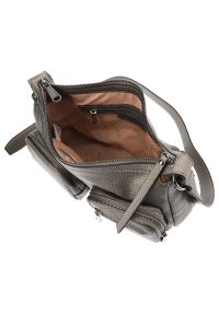 Szara Torebka Hispanitas Stylowa Listonoszka Damska. Kolor: szary. Materiał: skórzane. Styl: elegancki. Rodzaj torebki: na ramię #5