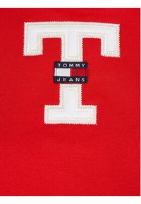 Tommy Jeans Bluza Letterman Flag DW0DW16122 Czerwony Relaxed Fit. Kolor: czerwony. Materiał: bawełna