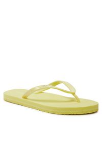 Calvin Klein Japonki Flip Flop Deboss Logo Met HW0HW02043 Żółty. Kolor: żółty