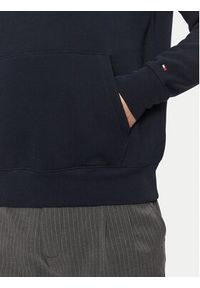 TOMMY HILFIGER - Tommy Hilfiger Bluza Script Logo MW0MW33631 Granatowy Regular Fit. Kolor: niebieski. Materiał: syntetyk, bawełna #4