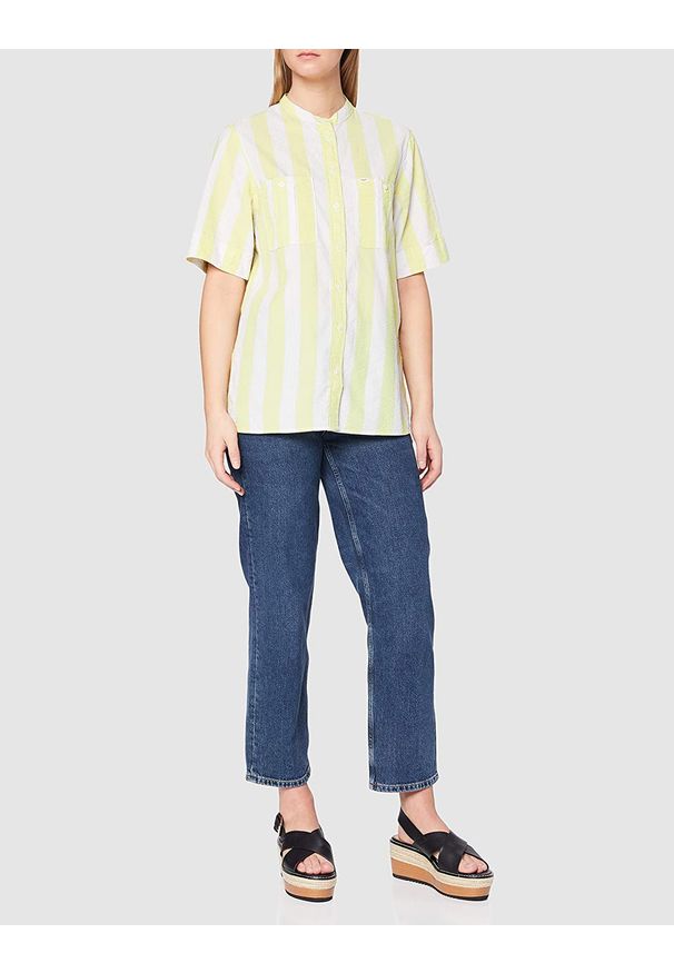 Lee - LEE HALF SLEEVE SHIRT DAMSKA KOSZULA LIME JUICE L49WZIQI 112111138