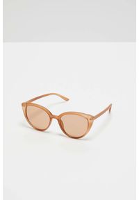 MOODO - Okulary przeciwsłoneczne kocie brązowe. Kolor: brązowy