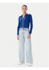Guess Jeans Kardigan W5YR32 Z3HO2 Niebieski Regular Fit. Kolor: niebieski. Materiał: syntetyk #2