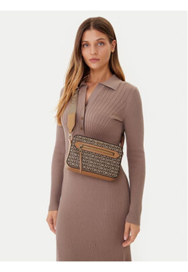 DKNY Torebka Bryant Ave Camera Ba R42EYE22 Brązowy. Kolor: brązowy. Materiał: skórzane