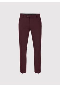 Pako Lorente - PAKO LORENTE – Spodnie garniturowe w kolorze bordowym. Okazja: na ślub cywilny, na co dzień, na wesele. Kolor: czerwony. Materiał: poliester, elastan, wiskoza. Styl: casual, elegancki #3