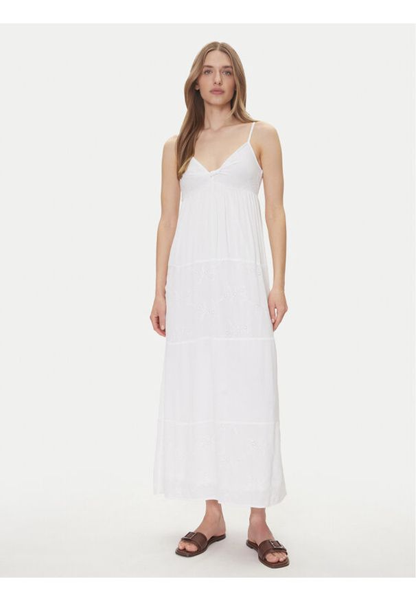 only - ONLY Sukienka letnia Chiara 15346832 Biały Regular Fit. Kolor: biały. Materiał: wiskoza. Sezon: lato