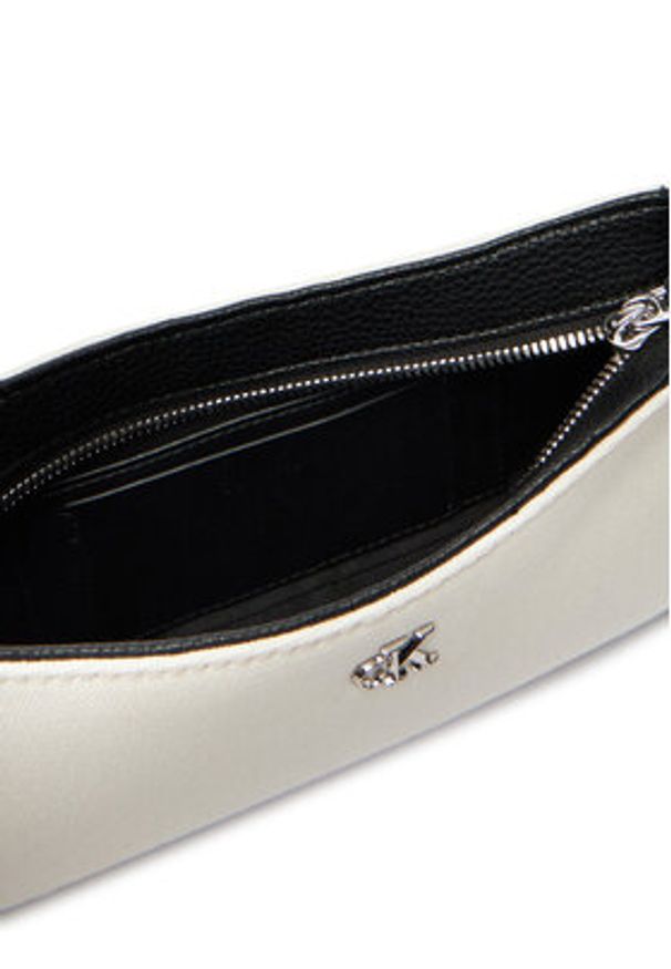 Calvin Klein Torebka Ck Canvas Small Shoulder Bag LV04F3347G Biały. Kolor: biały