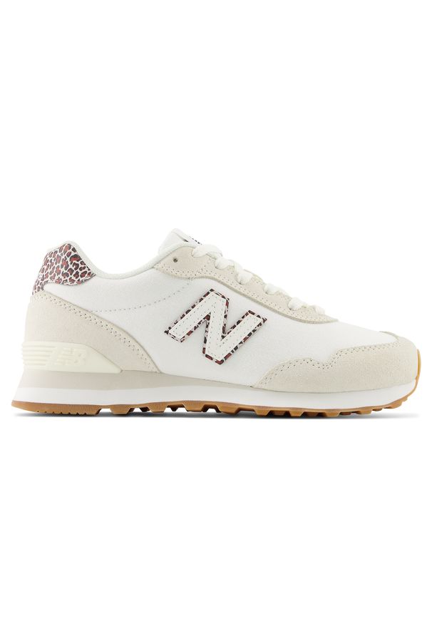 Buty damskie New Balance WL515SO3 – beżowe. Okazja: na co dzień. Kolor: beżowy. Materiał: guma, syntetyk, zamsz, materiał, skóra. Szerokość cholewki: normalna. Wzór: nadruk, motyw zwierzęcy