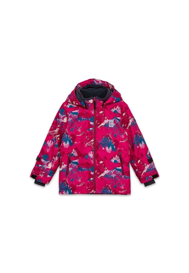 Kurtka Dziecięca Zimowa Narciarska LEGO Jad 710. Kolor: czerwony. Sezon: zima. Sport: narciarstwo