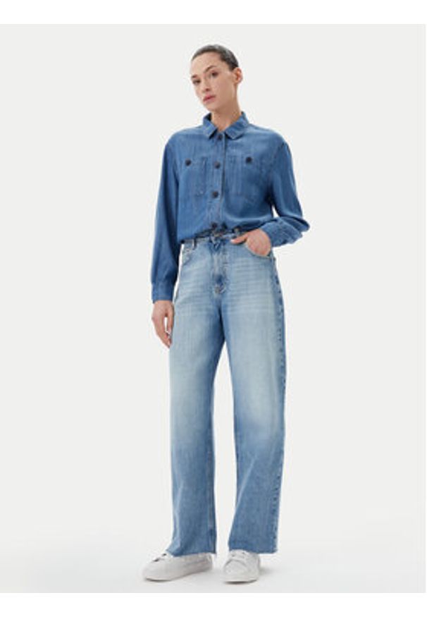 Olsen Kurtka jeansowa 15001600 Niebieski Regular Fit. Kolor: niebieski. Materiał: lyocell, jeans