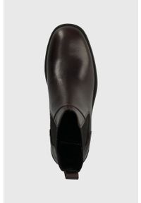Vagabond Shoemakers sztyblety skórzane SHEILA damskie kolor brązowy na płaskim obcasie 5635.201.35. Nosek buta: okrągły. Kolor: brązowy. Materiał: skóra. Obcas: na obcasie. Wysokość obcasa: niski #2