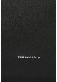 Karl Lagerfeld - KARL LAGERFELD Czarna shopperka Rocky Marais. Kolor: czarny. Wzór: aplikacja. Styl: casual, elegancki #4