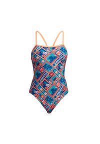 FUNKITA - Strój pływacki jednoczęściowy damski Funkita Single Strap One Piece. Kolor: niebieski, wielokolorowy #1